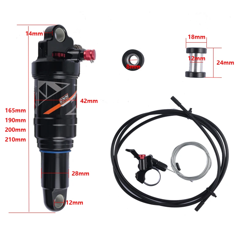 New DNM AOY-38RC AOY-36RC Mountain Bike Bicycle MTB Air Rear Shock With Lockout 165 190 200 210mm