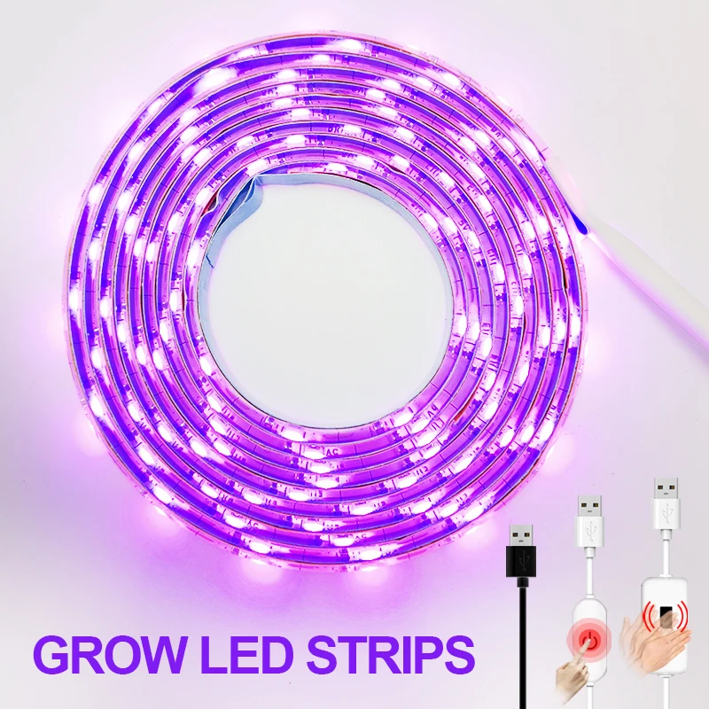 5V USB Phyto Tape Led Flower AquariumGrow Light Grow LED Strips Full Spectrum Light Indoor Growing Lamps Lamp For plant SMD2835