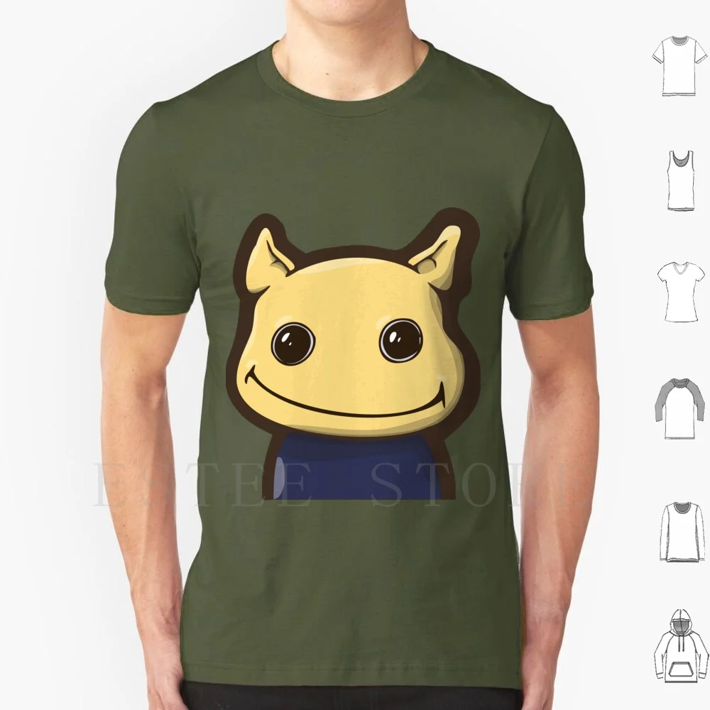 Big Head , Big Smile , Big Eyes T Shirt Print Cotton Chatterfox Cute Funny Idea Warm Fun Joy Bliss Vector Hand Drawn Dark Blue