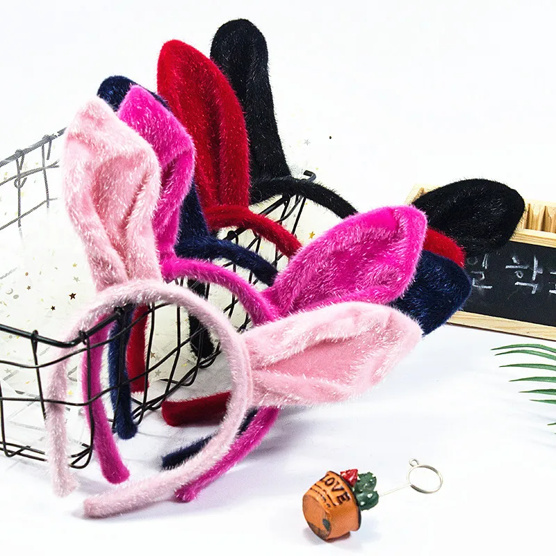 

30pcs Women Girls Plush Cute Rabbit Bunny Ears Headband Hair Accessories Party Holiday Costumes Easter Wedding Festival