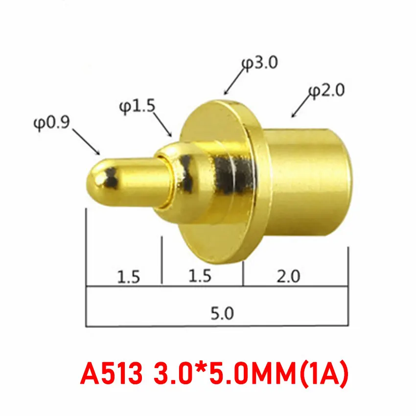 YUXI 1PCS Current ฤดูใบไม้ผลิโหลด Pogo Pin ชายหญิง Connector Heavy Current แบตเตอรี่เชื่อมต่อ POGOPIN หัวชาร์จ