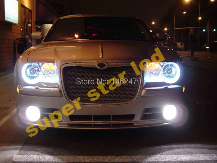 Pair  White  H10 9140 9145  XBD  Chips LED  Fog light  DRL  Bulb For  Chrysler 300 C Sebring PT  Dodge Magnum Cruiser
