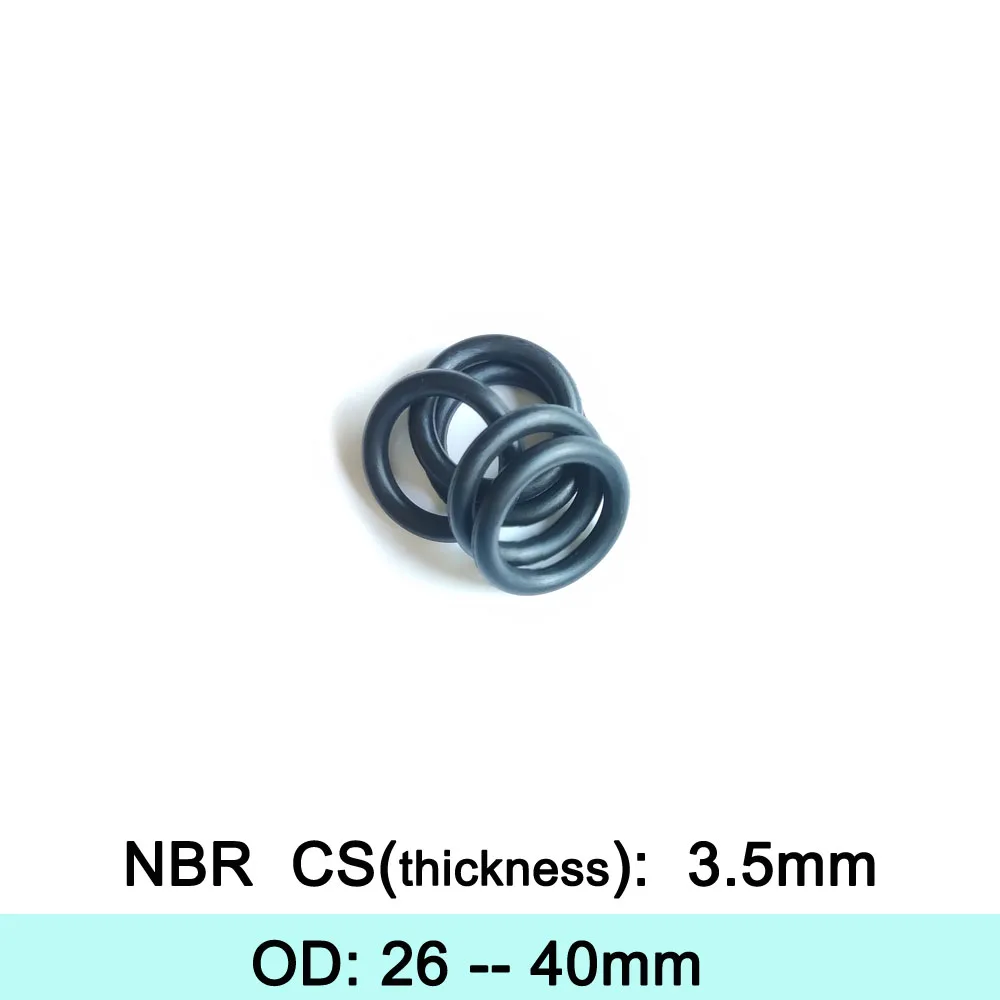 NBR Rubber Ring Gasket CS 3.5mm OD 26/27/28/29/30/31/32/33/34/35/36/37/38/39/40mm O Ring Seal Washer Nitrile Butadiene Rubber