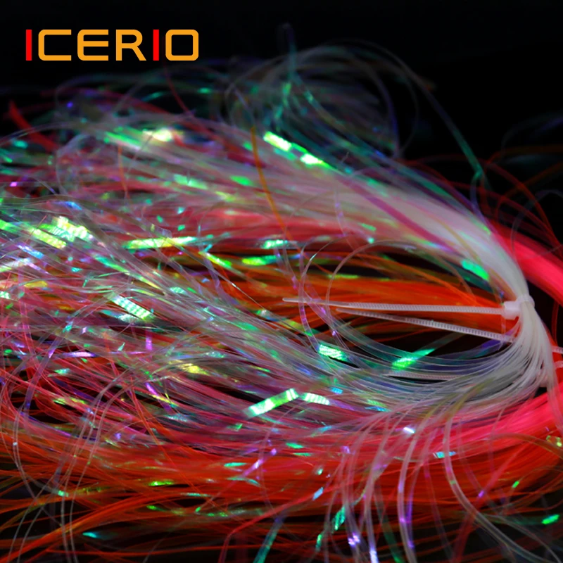 

ICERIO 2 упаковки 2 мм плоская майларовая мишура flashabu Mirage мишура Нимфа Скад приманка синтетический материал для вязания мушек