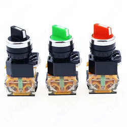 1pcs 22mm Self-lock Selector Switch 1NO1NC 2/3 Positions Red Green Black Rotary Switches DPST 4 screws 10A400V Power Switch