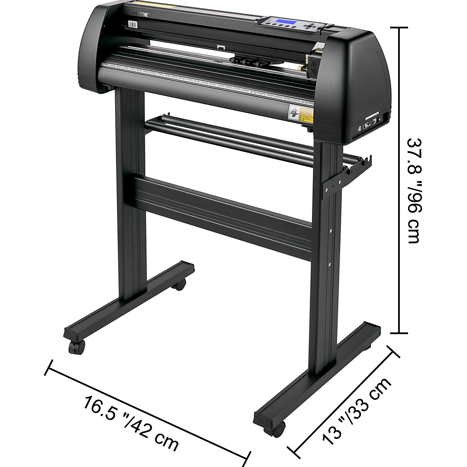 VEVOR Vinyl Cutter Machine Computer Windows Software 3 Blades LCD Screen 28Inch 720MM Max Paper Feed Printer Cutting Plotter