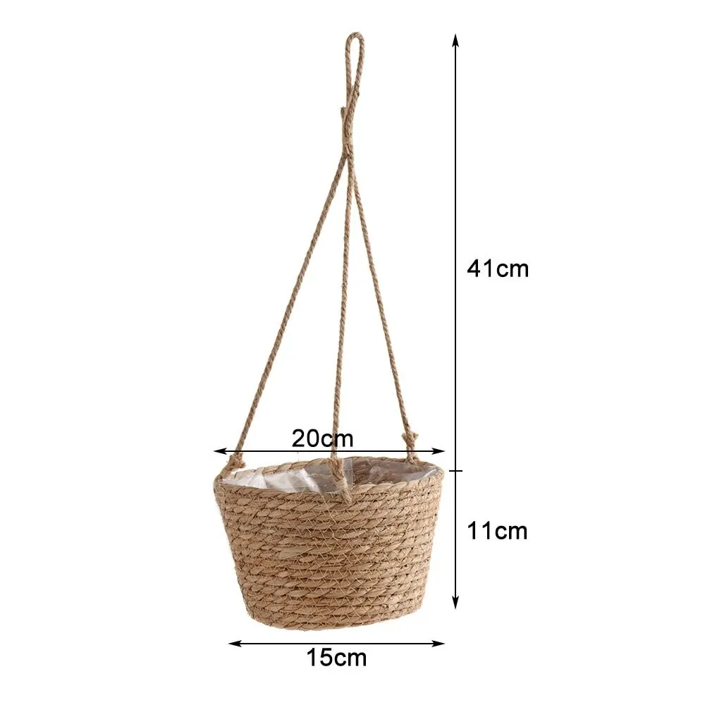 Mir de rangement pour plantes en macramé, jardinière de jardin, ULde jute tissée, porte-pot de fleur intérieur et extérieur, cintres pour plantes,