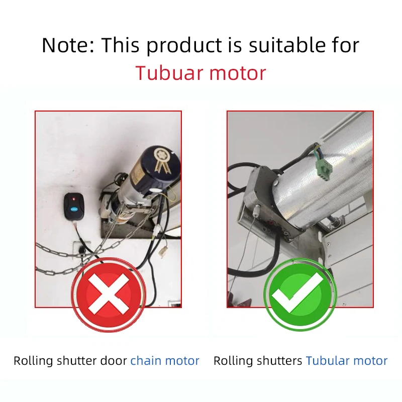 Controlador de Control remoto Universal, interruptor RF inalámbrico para puerta de garaje, transmisor de 433Mhz, Motor Tubular de persiana enrollable