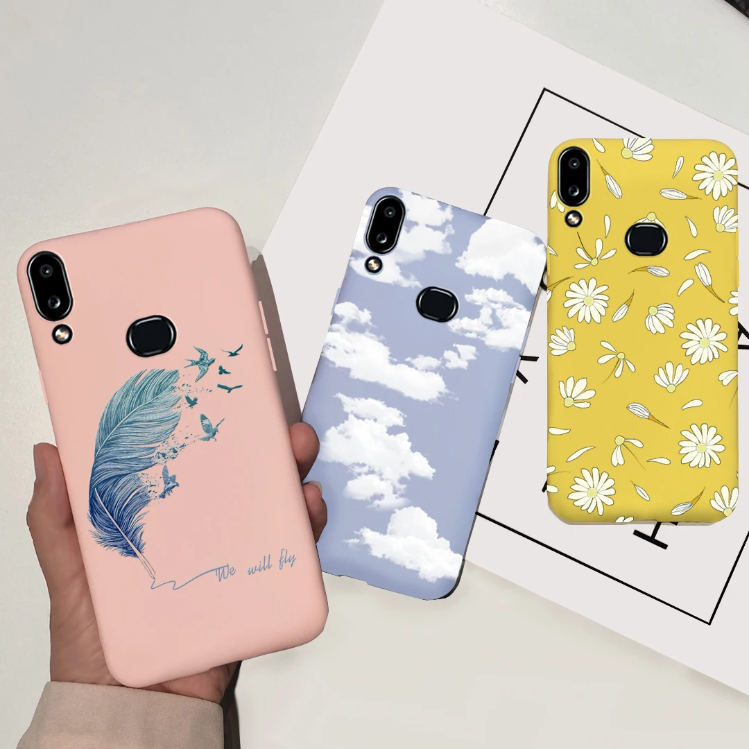 For Samsung Galaxy A10S Phone Cover Silicone Flower Case For Samsung A10 S A10s  A 10 10S A105F A107F TPU Bumper Shell For Girls