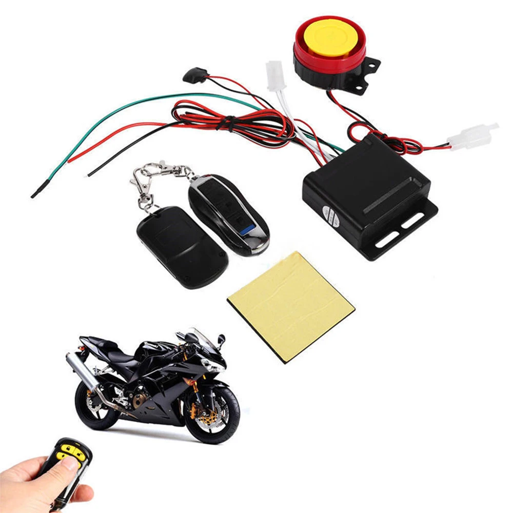 12V Car and Motorcycle Alarm 125db Remote Control Key Shell Motorcycle Speakers Bike Alarm For Motorcycle Bike