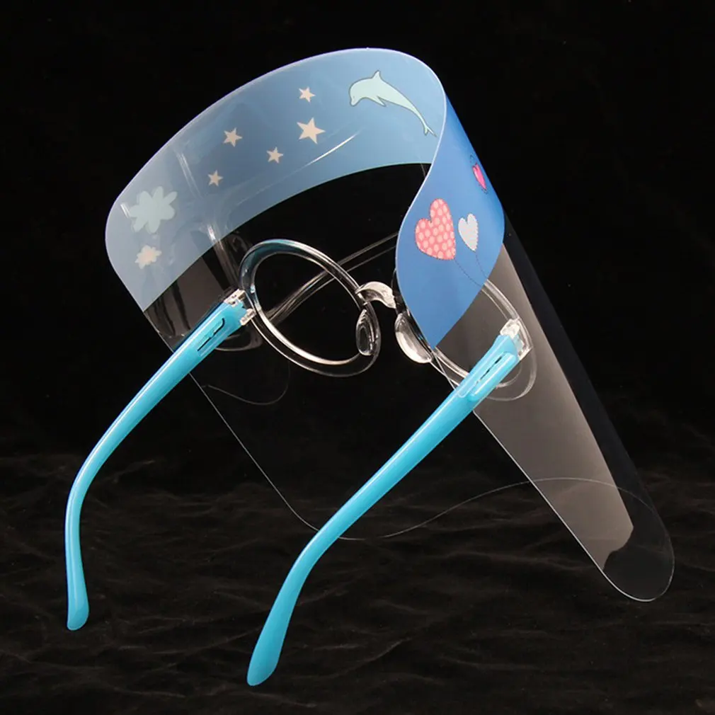 Cartoon Glasses Frame Protective Mask Anti-splash Face Shield Glasses Transparent Protective Isolation Goggles For Children