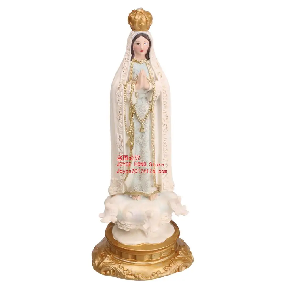 Blessed Our Lady Of Fatima Holy Figurine Saint Virgin Mary Holy Statue Religious Decoration Catholic Home Decor 7.4 inch