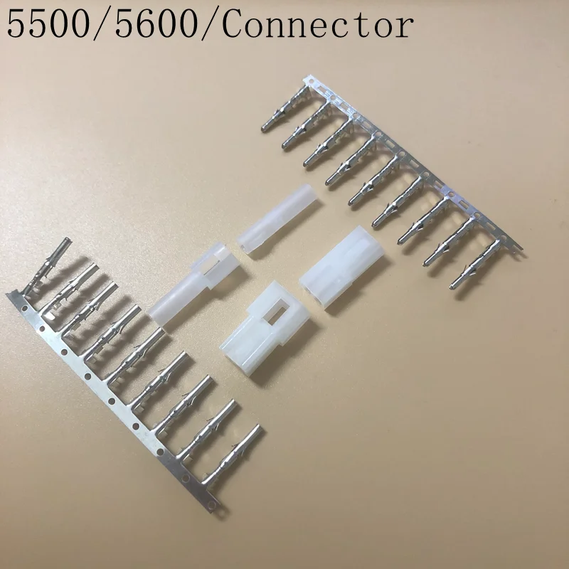 10 sets 5500 5600 air butt connector 3.7mm pitch 1P 2P 3P 4P male female rubber shell terminal connector