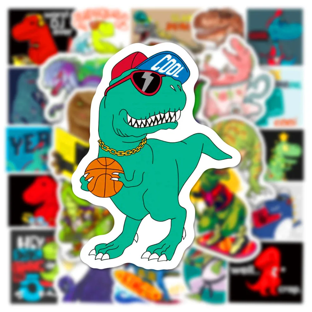 

10/50/100PCS Cartoon Dinosaur Stickers Aesthetic for Laptop Bicycle Water Bottle Waterproof Graffiti Kawaii Kid Sticker Decals