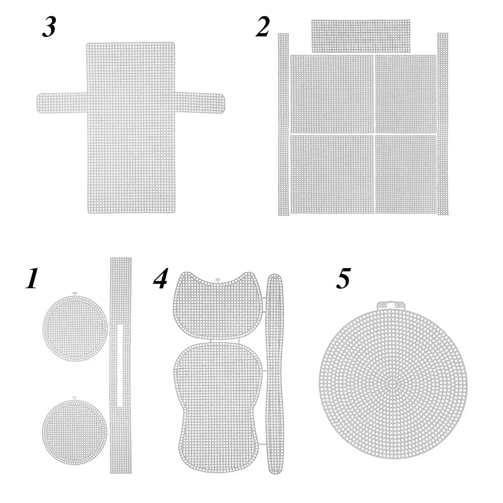 Variety Accessories DIY Knitted Piece Woven Material Grid Plate for Weaving Bags