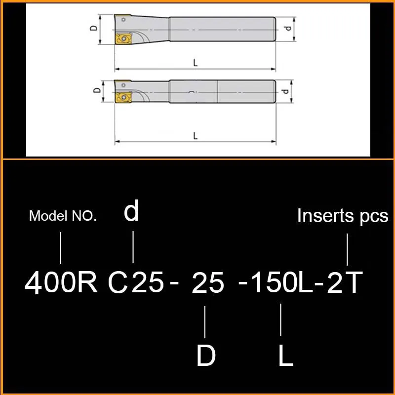 BAP400R CNC Tool Face Milling Cutter holder 400R C24-25-150L-2T/C25-25-150L-2T/C25-30-150-2T/C32-32-150L-3T use APMT1604 inserts