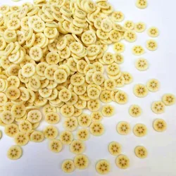 20g/lot 5mm Banana Slice Chips Fruit Polymer Clay Plastic Klei Mud Particles For Card Making Tiny Cute DIY Sprinkles