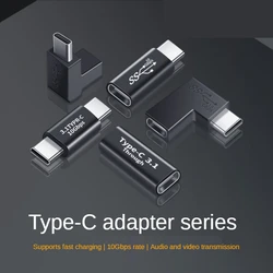 USB3.1 Micro Usb Type-c USB C Adapter 90 Degree Male to Female Type C Adapter Angled Right &Left Up & Down Extension Connector