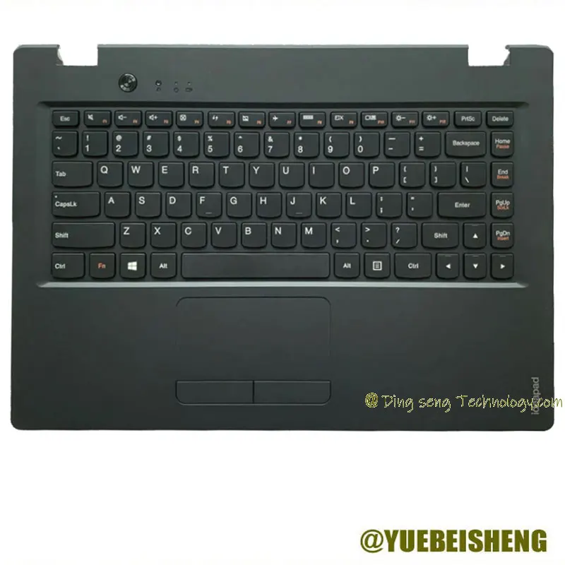 YUEBEISHENG                       New for Lenovo IdeaPad 100S-14 100S-14IBR pamlrest US keyboard upper cover Touchpad 5CB0L06251