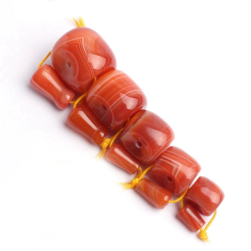 Natural Banded Red Agates Stone Loose Beads High Quality 12/14/16/18/20mm DIY Necklace Bracelet Jewelry Accessories wj315