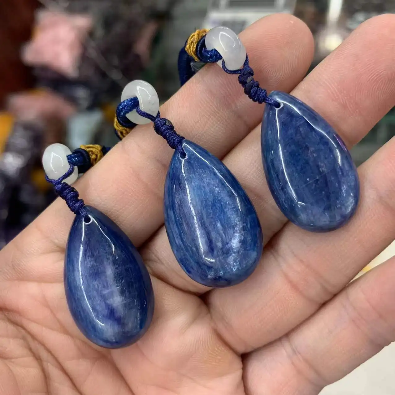 

Natural Kyanite Stone Necklace Pendant DIY Gemstone Jewelry For Women For Man For Gift Wholesale !