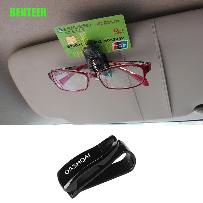 Plastic Car Glasses Bracket Visor Card holder sticker For Nissan QASHQAI