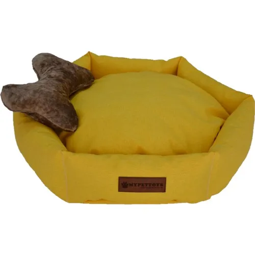 Mypettoys Bella Cat Dog Bed 60x60x14cm Yellow