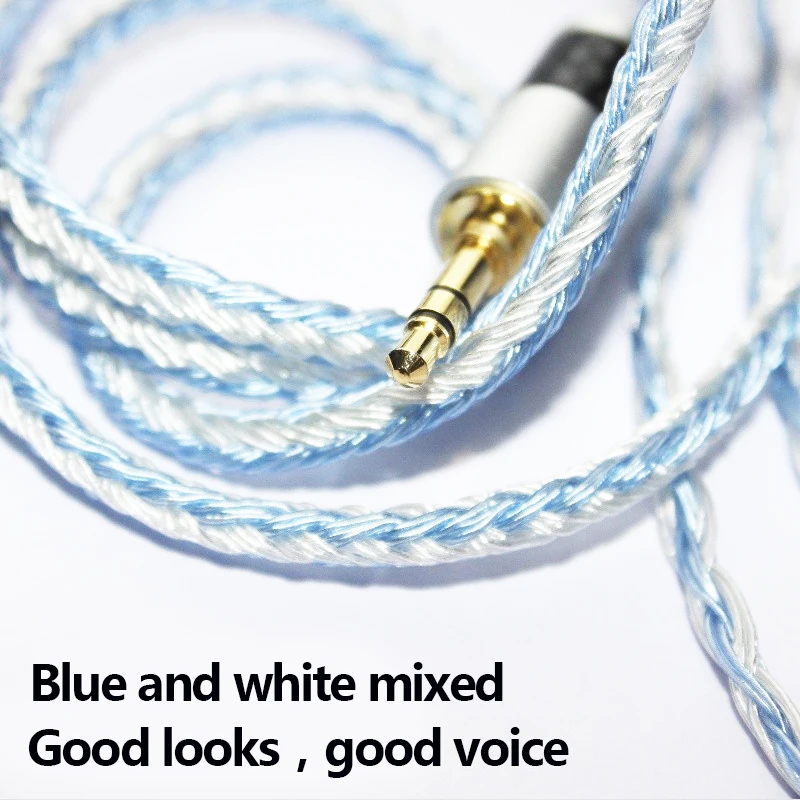 24 core MMCX cable with MIC silver plated OCC connector upgraded cable earphones cable 3.5MM4.4 2.5 for SE215 SE425 SE535