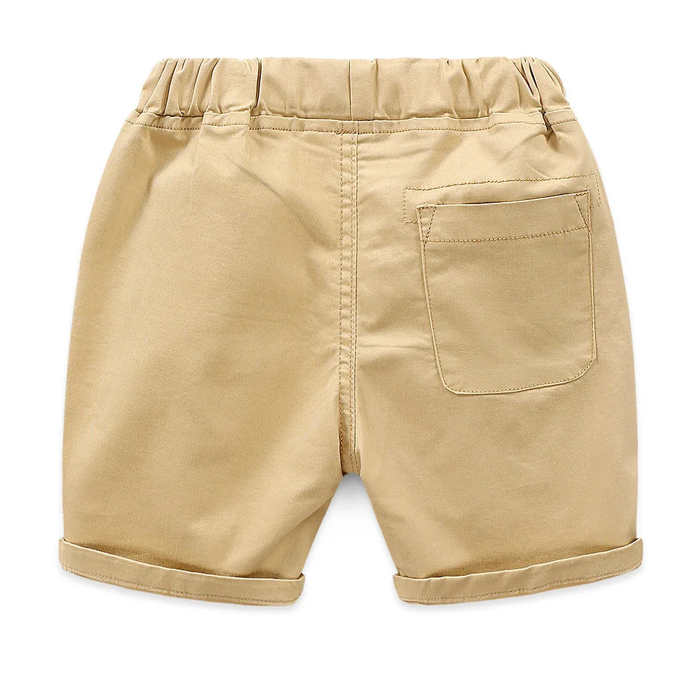 DE PEACH New Kids Boys Casual Shorts Summer Solid Color Cotton Baby Girls Loose Beach Shorts Pants Children Clothes 2-8Years