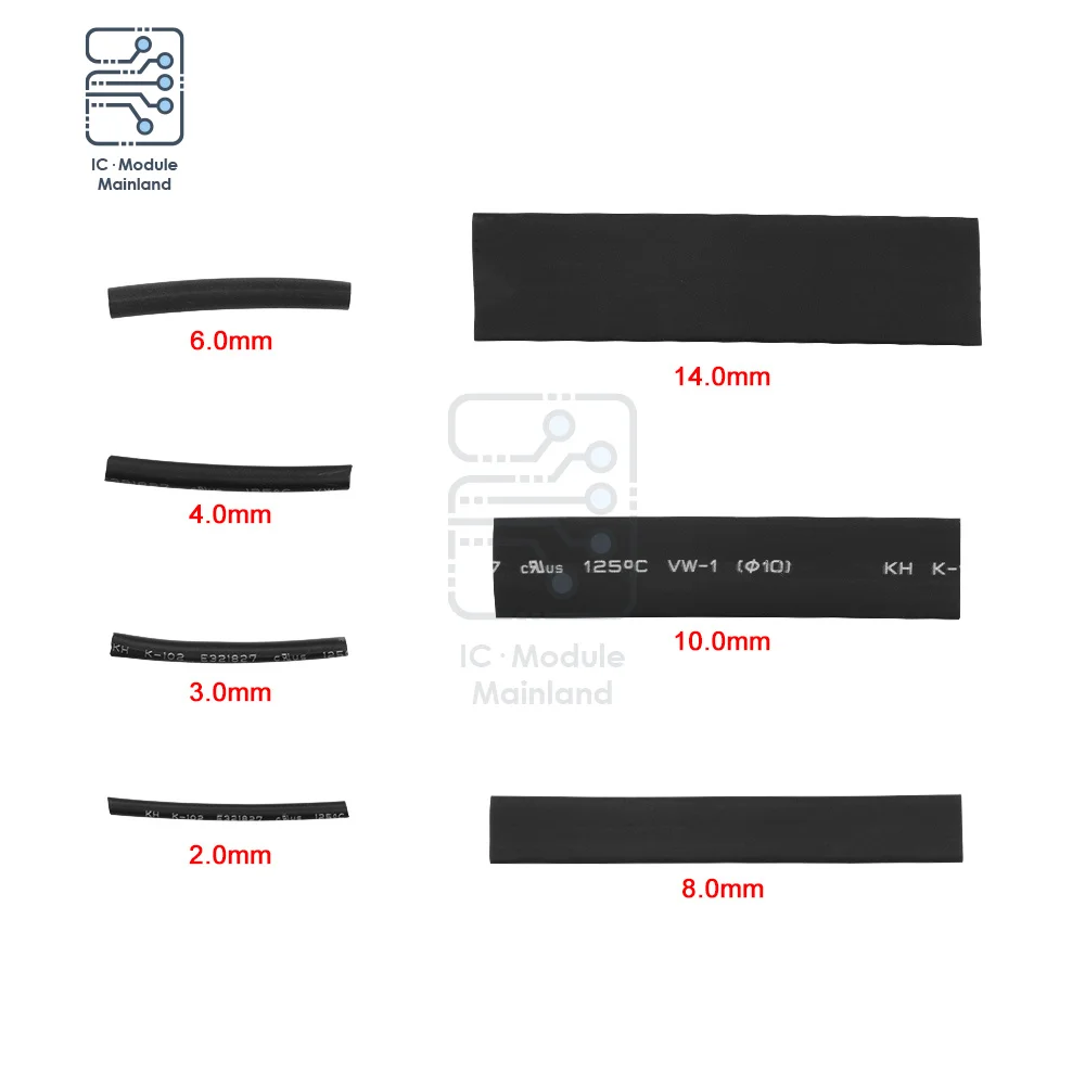 Imagem -06 - Kits de Tubo de Psiquiatra Térmico de Poliolefinas Cabo de Isolamento Cor Misturada Envoltório de Manga Unidade Elétrica Parte 140 Pcs 328 Pcs 400 Pcs 530pcs