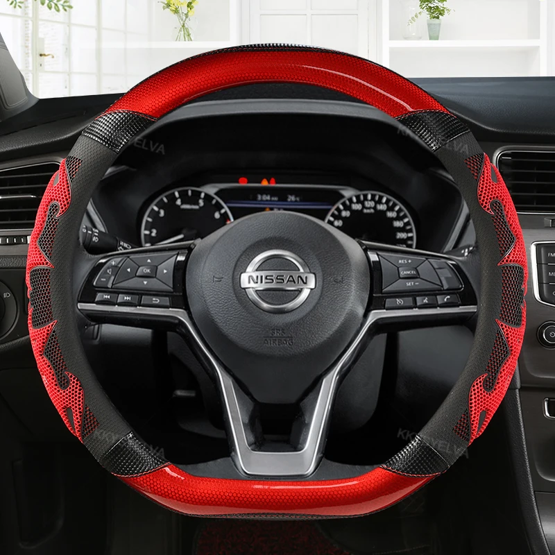 Car Steering Wheel Cover D Shape For VW GOLF 7 2015 POLO JATTA Passat Tiguan For Nissan Qashqai J11 X-trail T32 2015- 2017 2018
