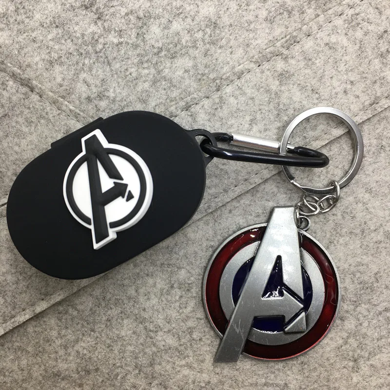 Custodia per auricolare Marvel per Xiaomi MI Redmi Airdots 1/2 custodia per cuffie senza fili in Silicone Bluetooth con portachiavi