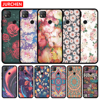 JURCHEN Silicone Phone Case For Xiaomi Redmi 9C Luxury Cute Cartoon Cat Dog Printing For Redmi 9C NFC TPU Thin Matte Back Cover