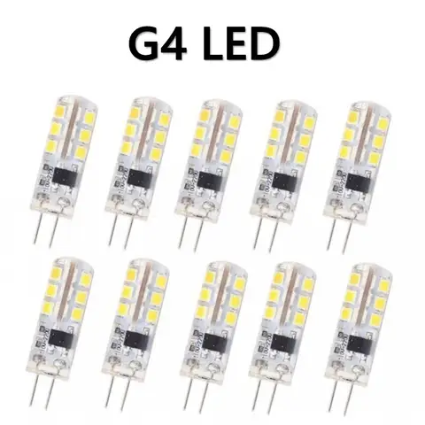 10PCS Mini G4หลอดไฟ LED 3W 6W 9W 12W COB หลอดไฟ LED DC 12V 360มุมลำแสงหลอดไฟเปลี่ยนหลอดฮาโลเจน G4โคมไฟ