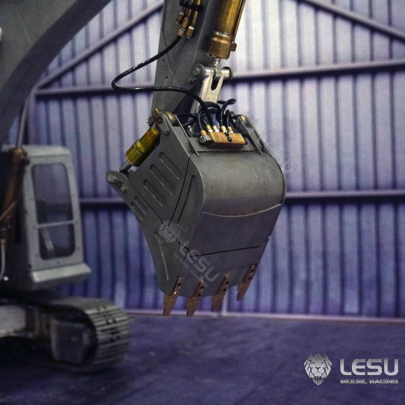 Metall-Eimer, der geöffnet und geschlossen werden kann, für LESU 1/14 RC Hydraulikbagger Ac360 Et30H Et26L Ferngesteuerte Spielzeuge – Detail 5