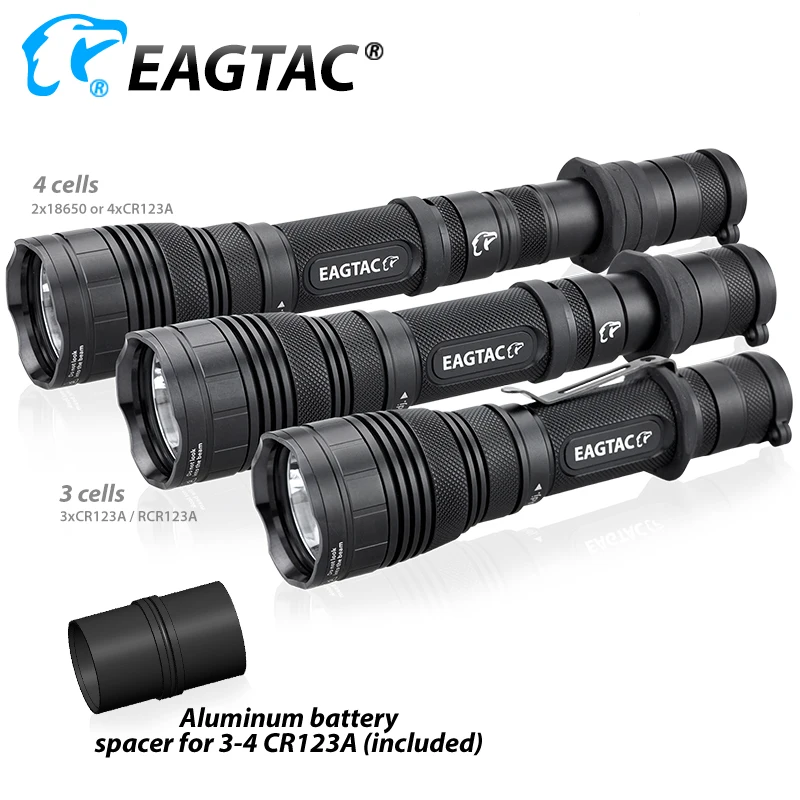 EAGTAC G25C2 SFT40 Tactical LED Flashlight Gun Mount Hunting Color Filter Extender Tube Programmable Outputs