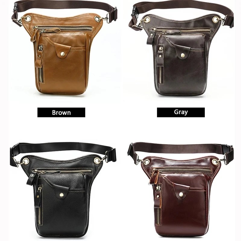 Sacos de cintura masculina couro genuíno cinto/perna saco cavalo equitação perna bolsa de viagem fanny pacote cinto de couro telefone bolsa de dinheiro para o homem