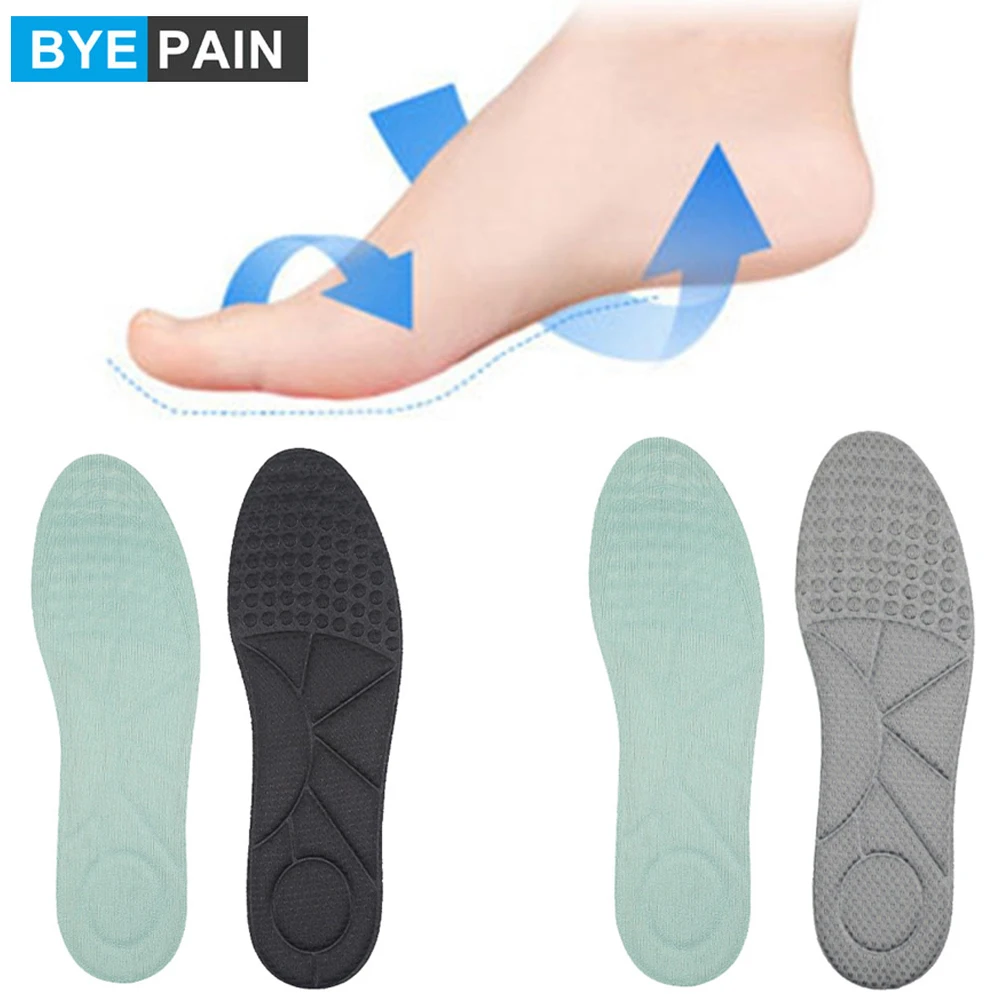 

1 Pair Embossed Insole Sports Elastic Insole Sweat-Absorbing Shock-Absorbent Breathable Insoles Foam Pads Feet Care