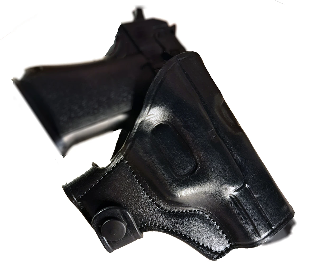 For CZ 75 Handmade Real Cowskin OWB Two Belt Slots With Strap Concealed Carry Handmade Pistol Gun Holster pouch