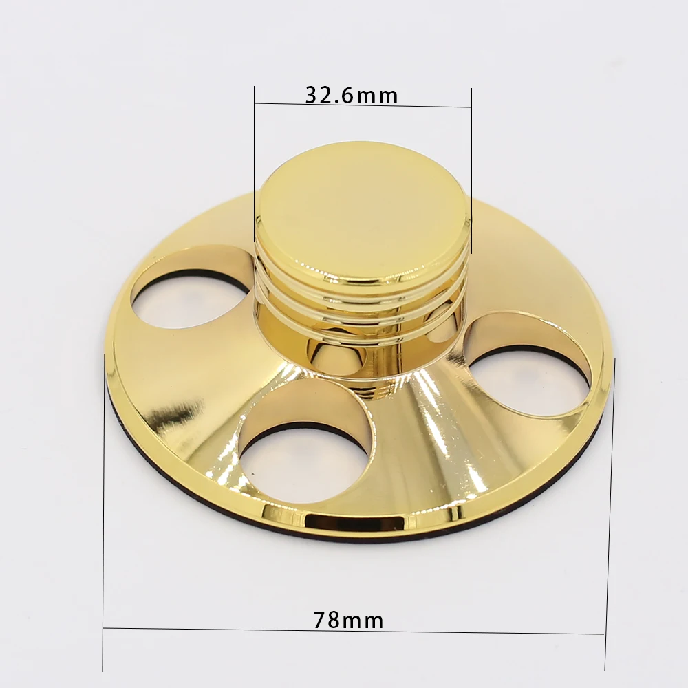 1 ピースハイファイゴールドメッキ記録体重 Lp ディスクスタターンテーブルビニールクランプ