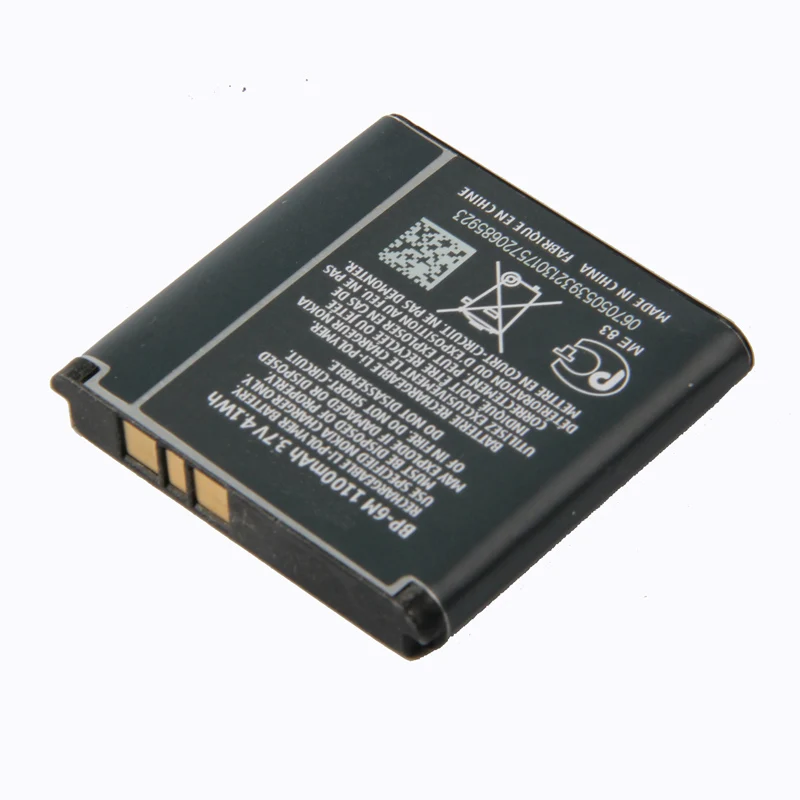 Original BP-6M phone battery for Nokia N73 N77 N93 N93S 3250 6151 6233 6234 6280 6288 6290 9300I 9300  BP6M