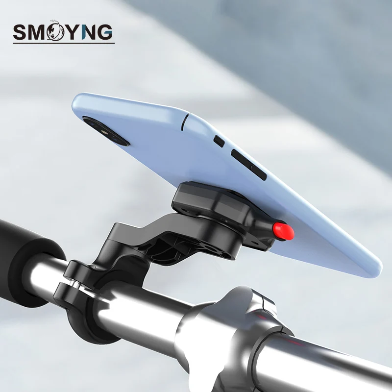 SMOYNG Quick Lock Uninstall Motorcycle Bike Phone Holder Stand Support For Xiaomi iPhone Moto Bicycle Handlebar Mount Bracket