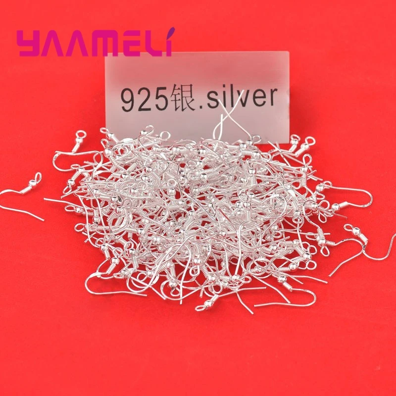 Bulk 1000Pcs 925 Sterling Silver Jewelry Part Ear Hoop Connection Component Accessories Handmade Original Ear Clasp