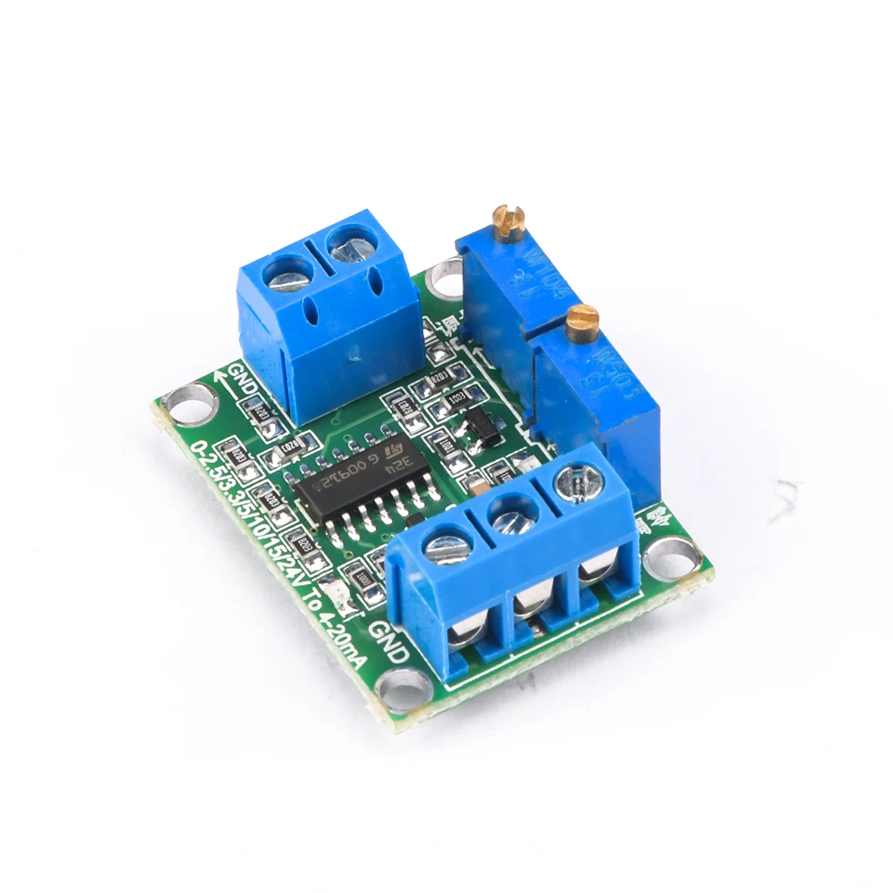 4-20mA To 0-3.3V 5V 10V Voltage to Current Signal Converter Module Adjustable Voltage Transmitter Module 4-20ma to 0-5V 0-10V