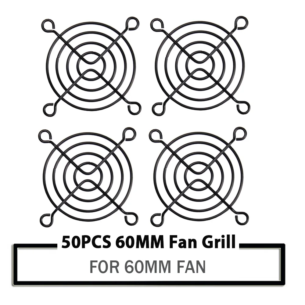 

50pcs YOUNUON 60mm Fan Grill Protector Black Metal Finger Guard Used for 60x60mm 6cm Fan