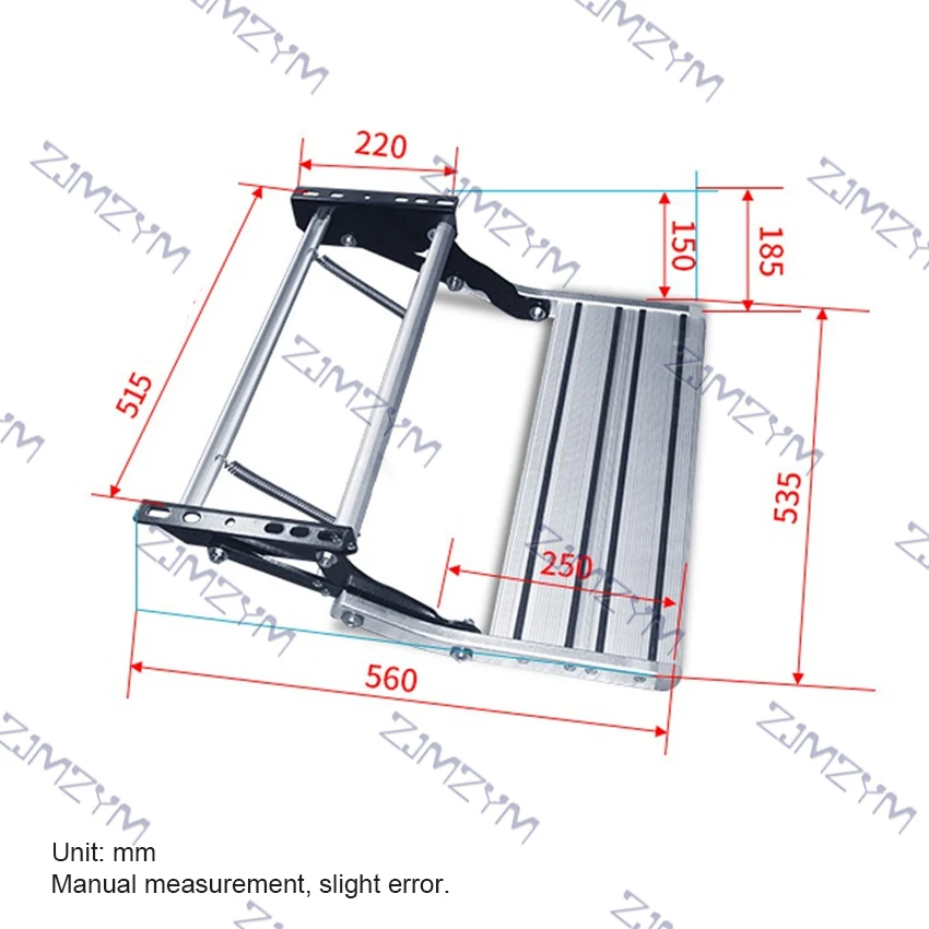 RV Pedal Steps Ladder 80W Electric Pedal Aluminum Alloy Ladder Folding Single-layer Pedal Ladder Motorhome Modification Parts