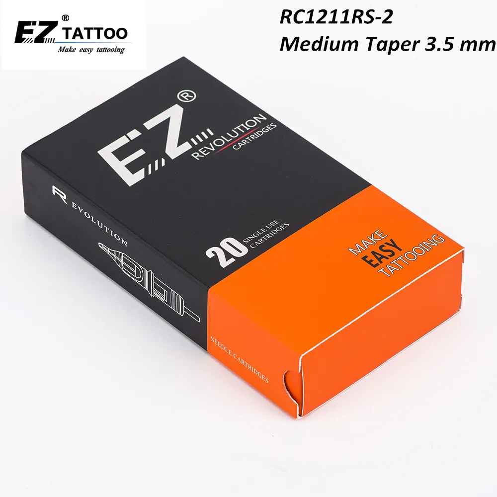 

RC1211RS-2 EZ Revolution картридж иглы для тату круглые шейдеры иглы Средний конус 5,5 мм для картриджа тату-машины