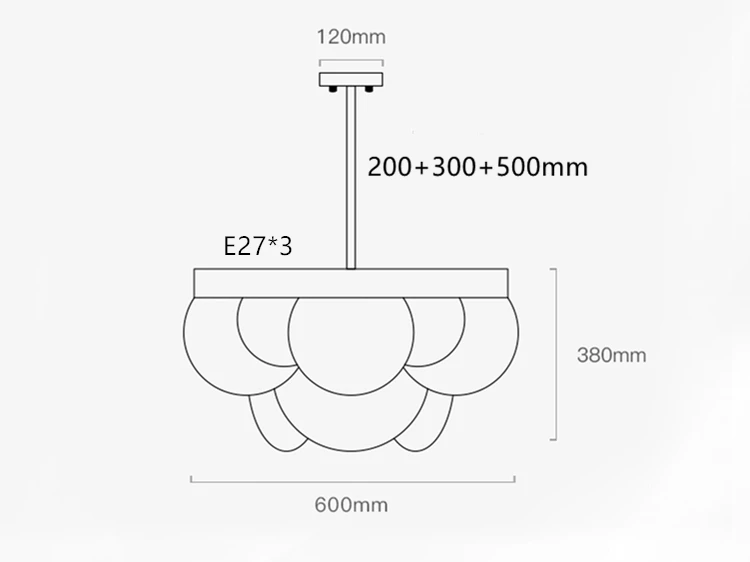 Nowoczesny szklany wisiorek lampa bańka szklana chanderlier kryształowa lampa wisząca wisząca lampa E27 fantazyjne oświetlenie do salonu