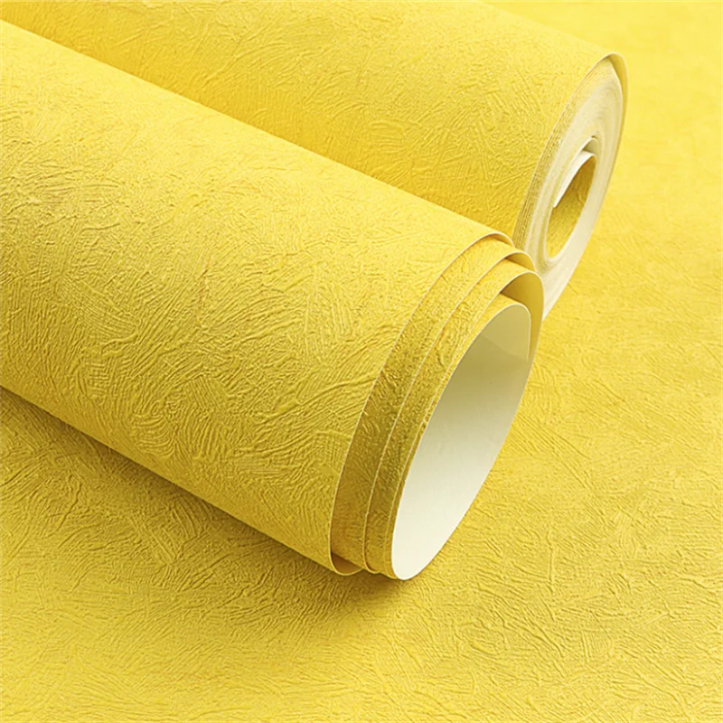 

Nordic beige pure pigment color lemon yellow warm yellow pure pigment color diatom mud wallpaper living room bedroom wallpaper