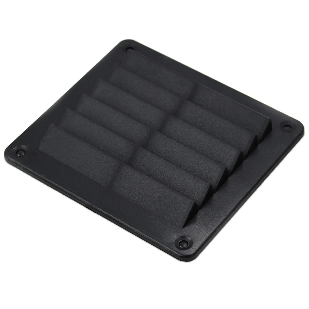 Universal RV Horizontal Hood Vent, Weather Proof Louver, Rain & Waterproof Air Vent 140x126 mm/ 5.5x5 inch (Black)